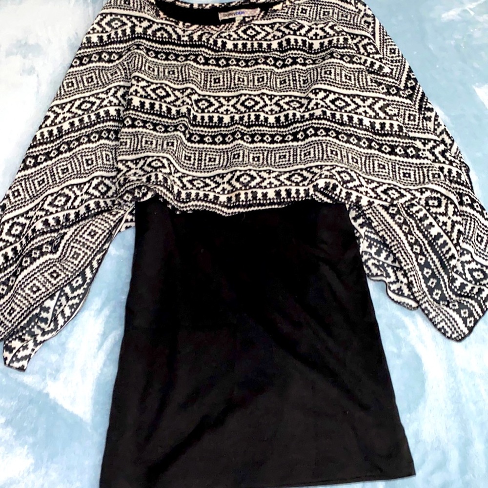 Mini Bloused dress with skirt attached